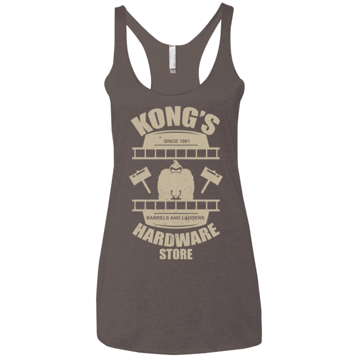 T-Shirts Macchiato / X-Small Kongs Hardware Store Women's Triblend Racerback Tank