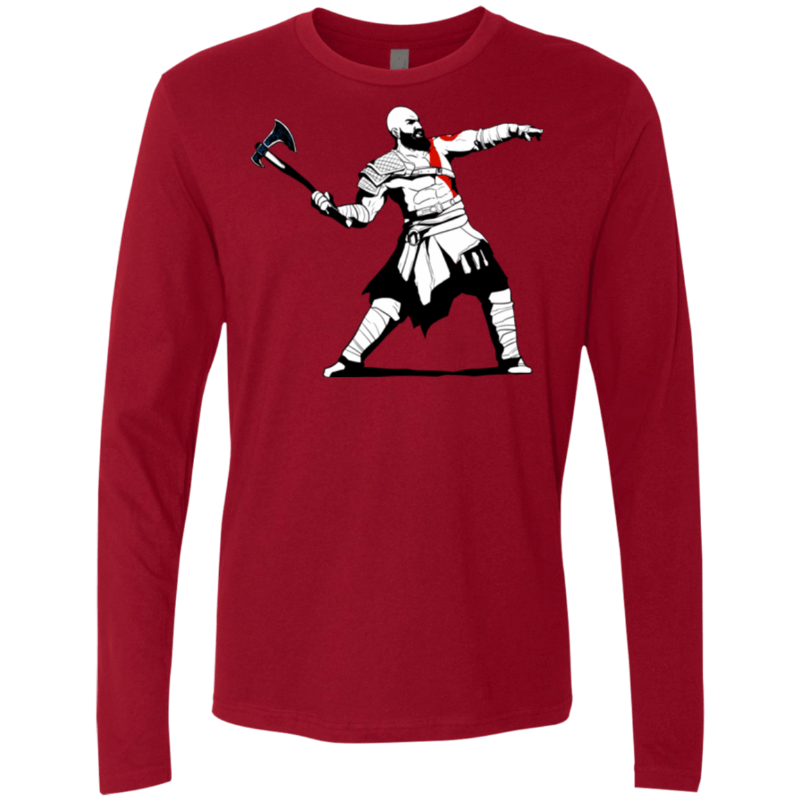 T-Shirts Cardinal / S Kratos Banksy Men's Premium Long Sleeve