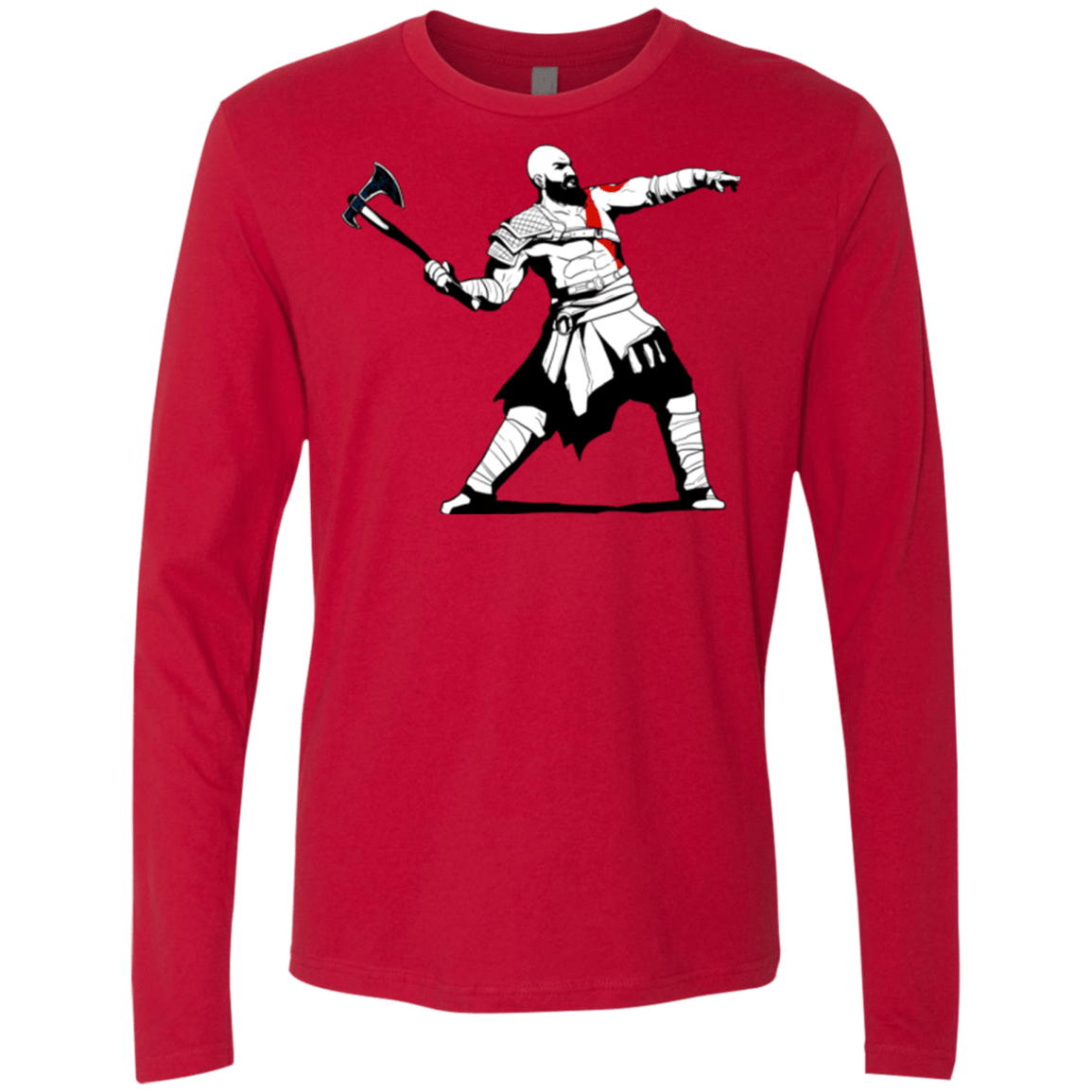 T-Shirts Red / S Kratos Banksy Men's Premium Long Sleeve