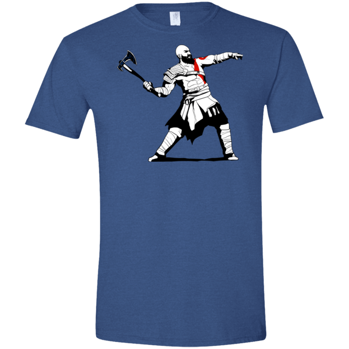 T-Shirts Heather Royal / X-Small Kratos Banksy Men's Semi-Fitted Softstyle