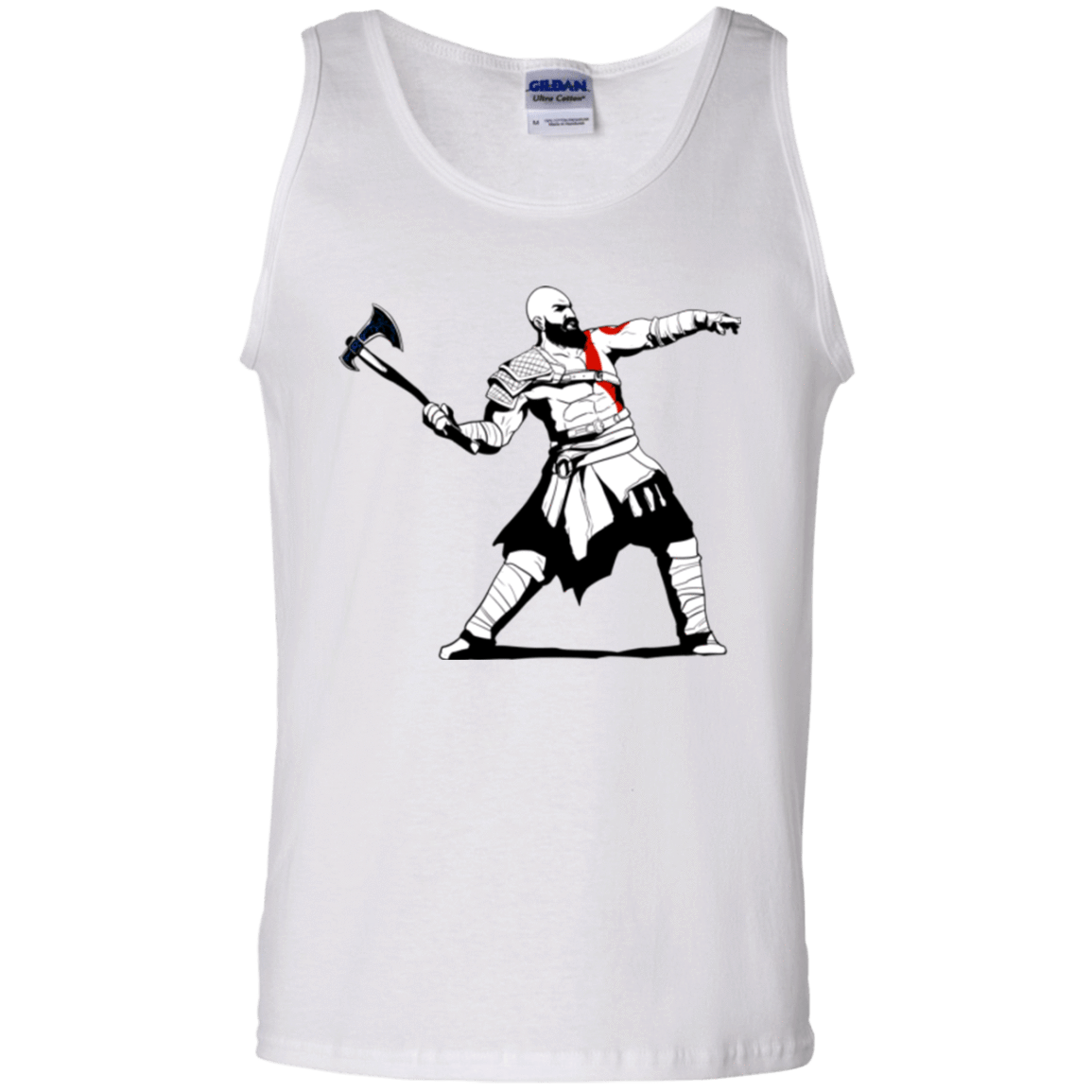 T-Shirts White / S Kratos Banksy Men's Tank Top
