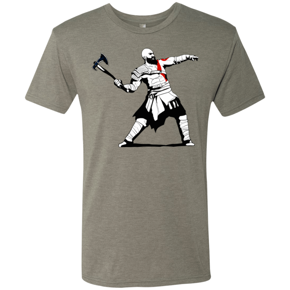 T-Shirts Venetian Grey / S Kratos Banksy Men's Triblend T-Shirt