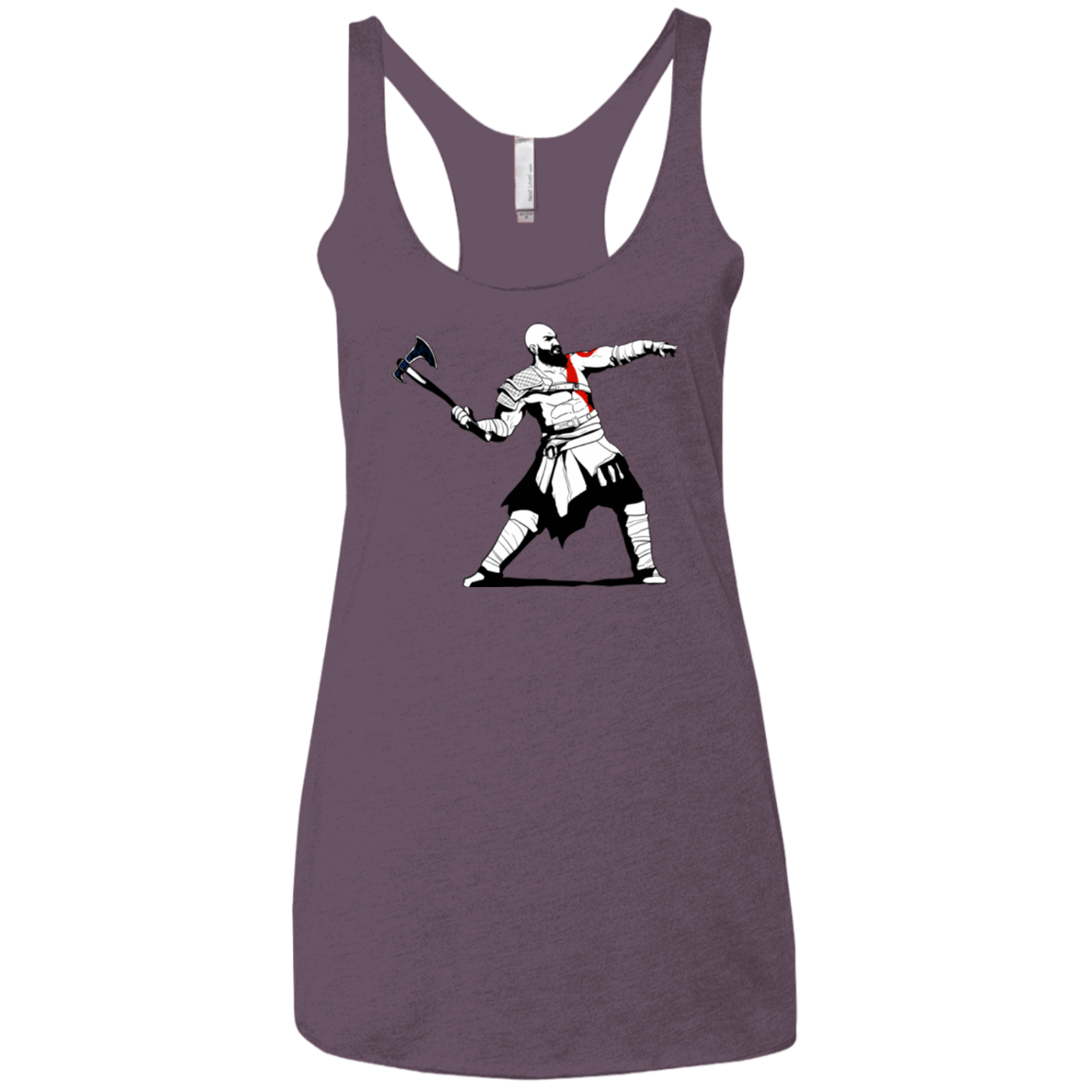T-Shirts Vintage Purple / X-Small Kratos Banksy Women's Triblend Racerback Tank
