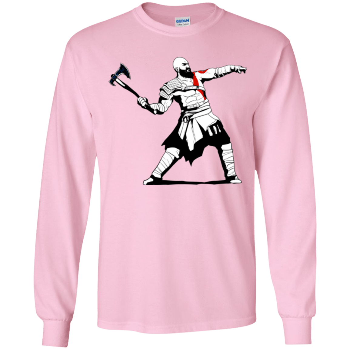 T-Shirts Light Pink / YS Kratos Banksy Youth Long Sleeve T-Shirt