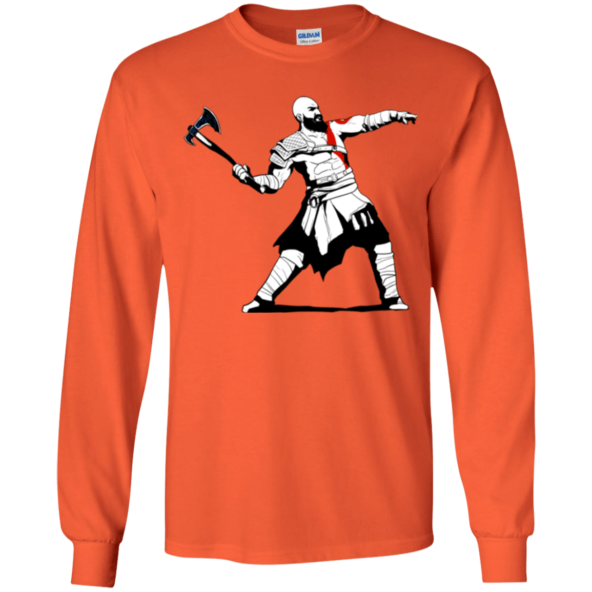 T-Shirts Orange / YS Kratos Banksy Youth Long Sleeve T-Shirt