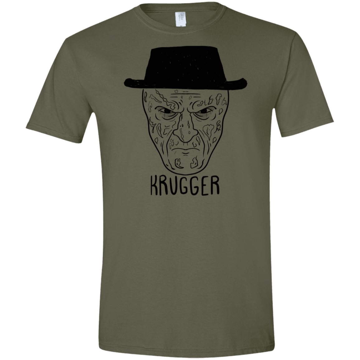 T-Shirts Military Green / S Krugger Men's Semi-Fitted Softstyle