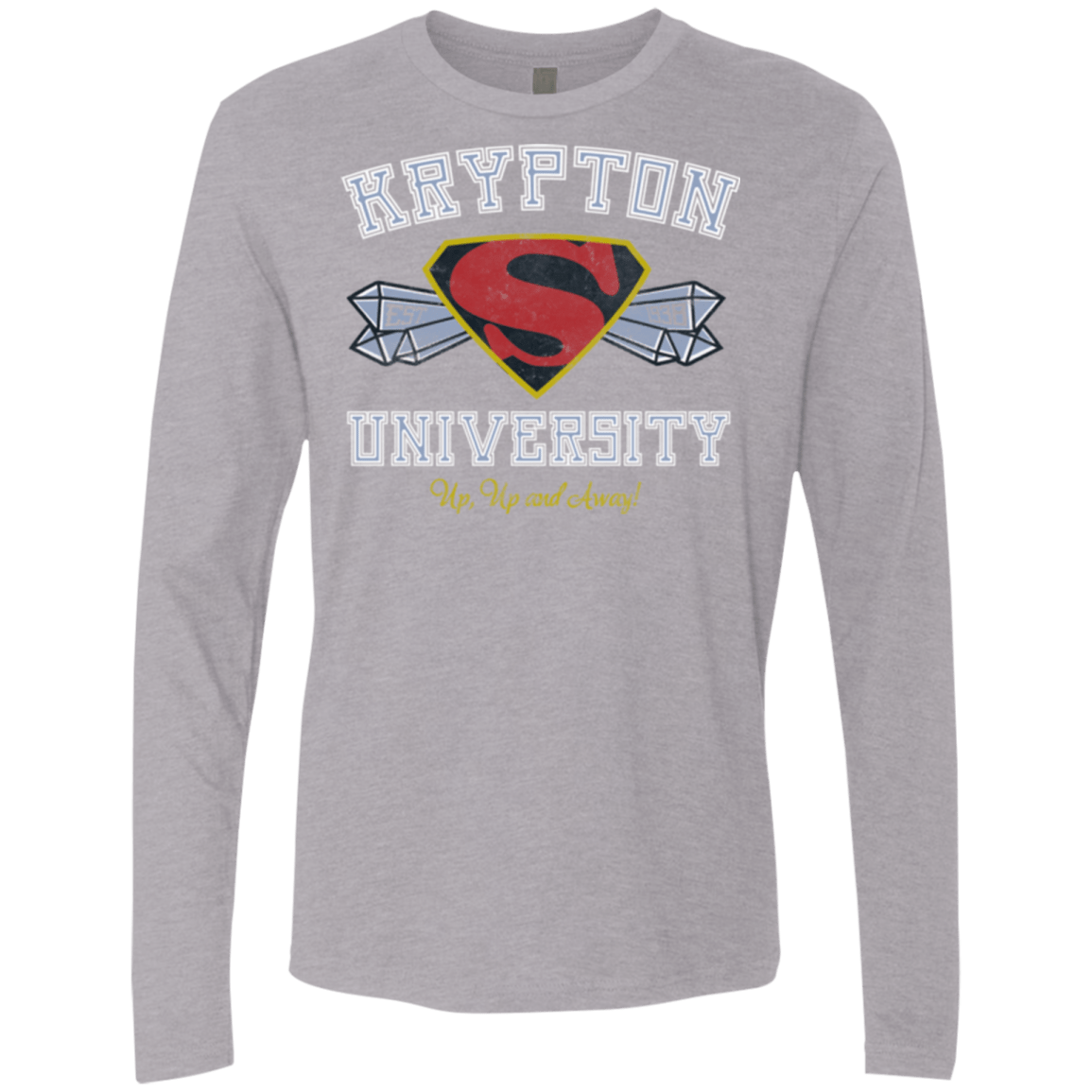 T-Shirts Heather Grey / Small Krypton University Men's Premium Long Sleeve