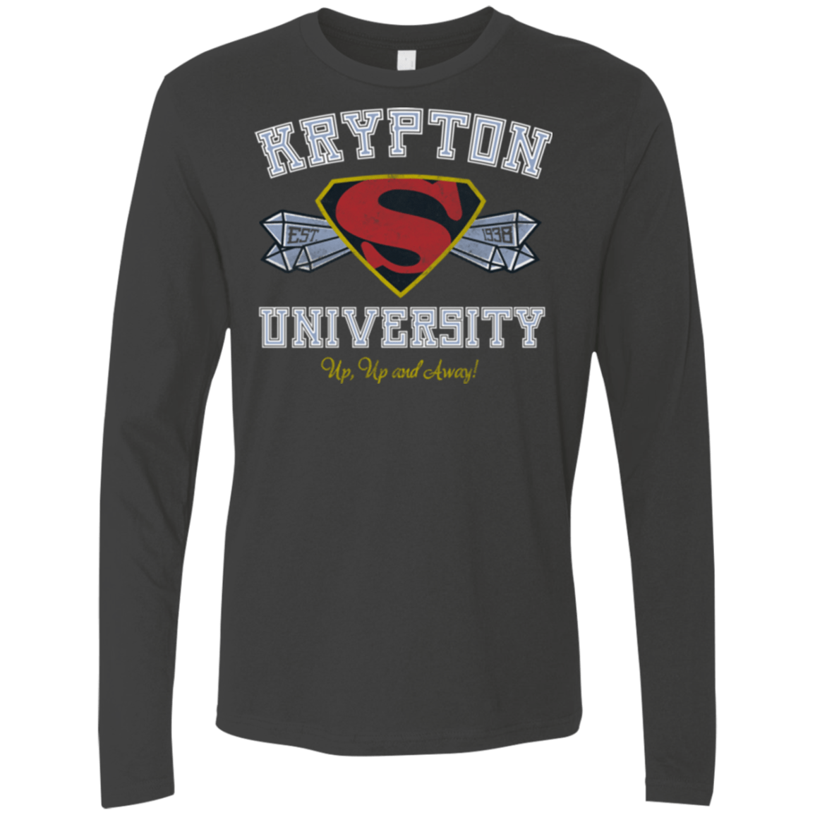 T-Shirts Heavy Metal / Small Krypton University Men's Premium Long Sleeve
