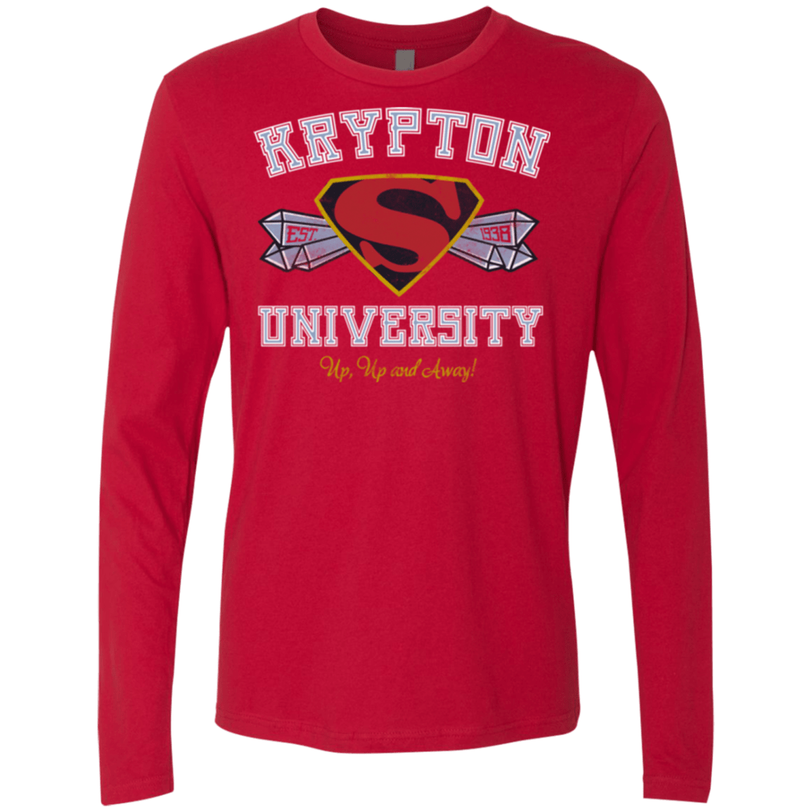 T-Shirts Red / Small Krypton University Men's Premium Long Sleeve