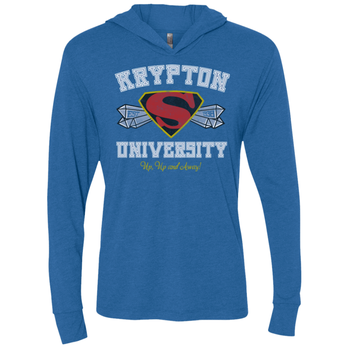 T-Shirts Vintage Royal / X-Small Krypton University Triblend Long Sleeve Hoodie Tee