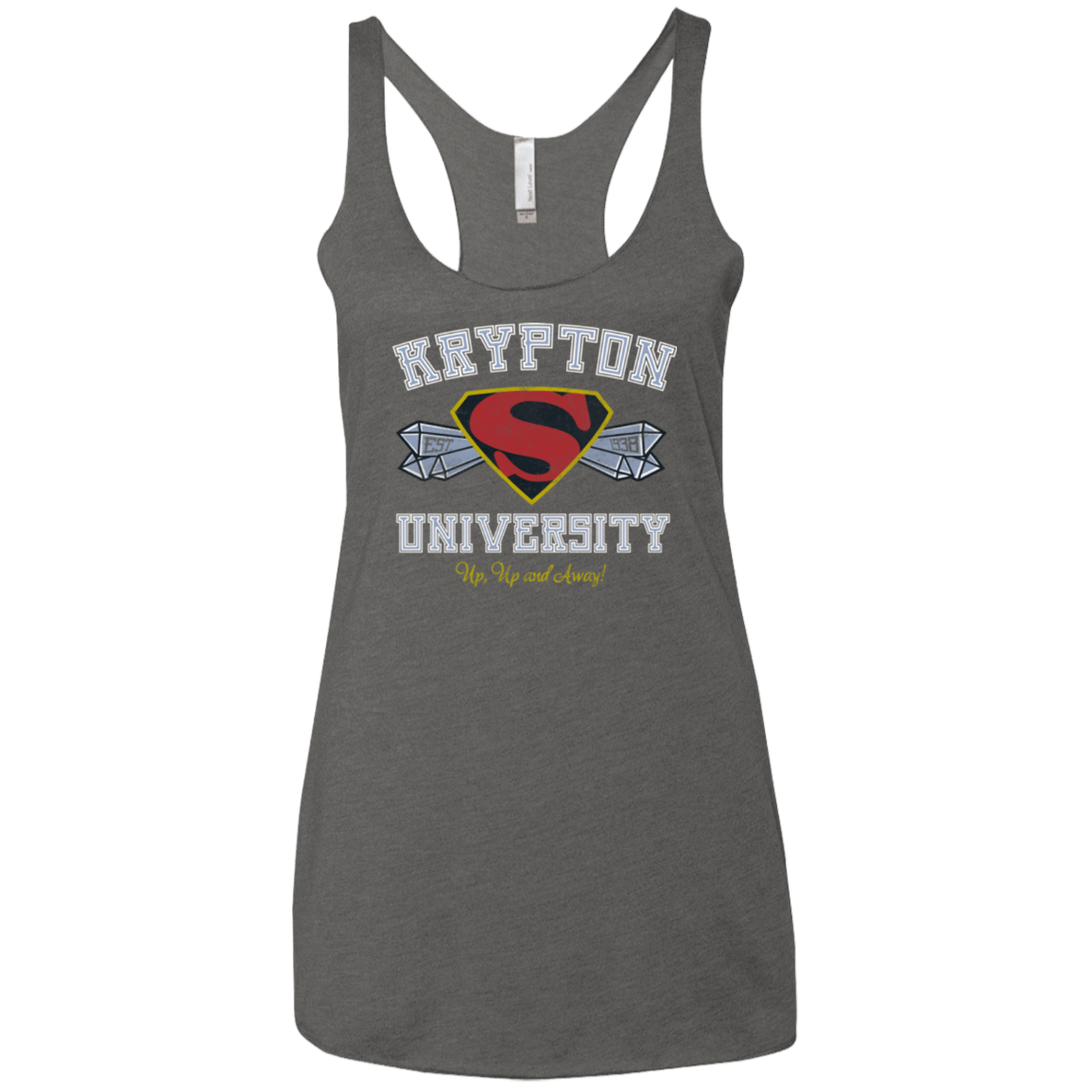 T-Shirts Premium Heather / X-Small Krypton University Women's Triblend Racerback Tank