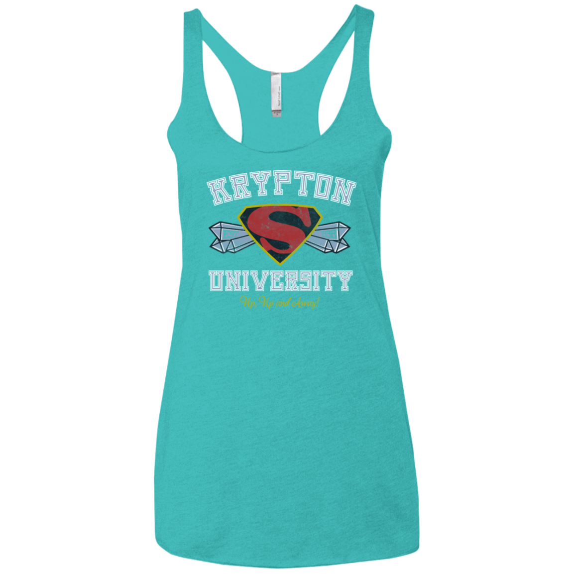 T-Shirts Tahiti Blue / X-Small Krypton University Women's Triblend Racerback Tank