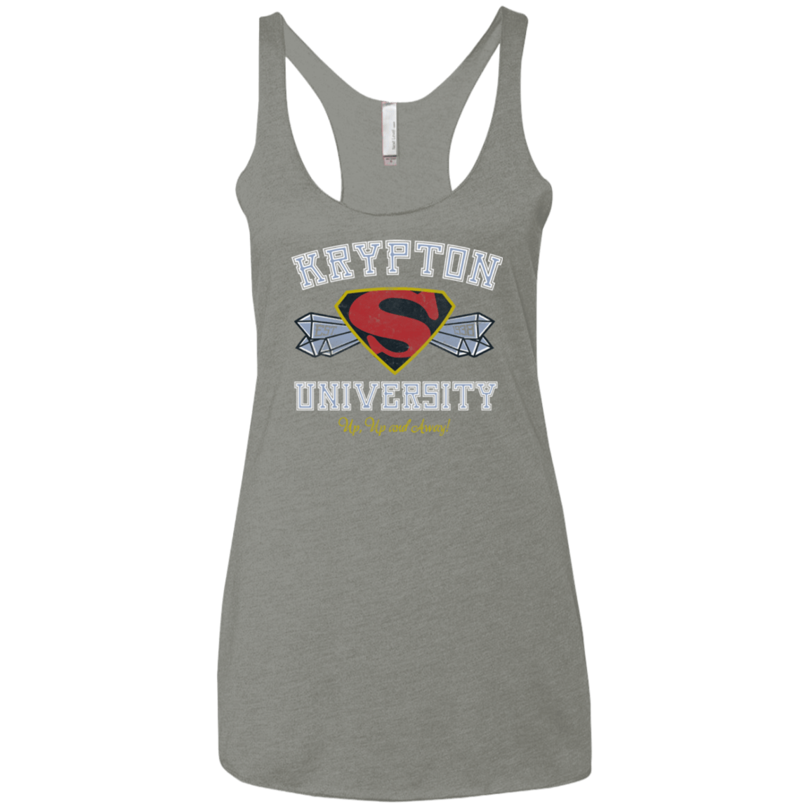T-Shirts Venetian Grey / X-Small Krypton University Women's Triblend Racerback Tank