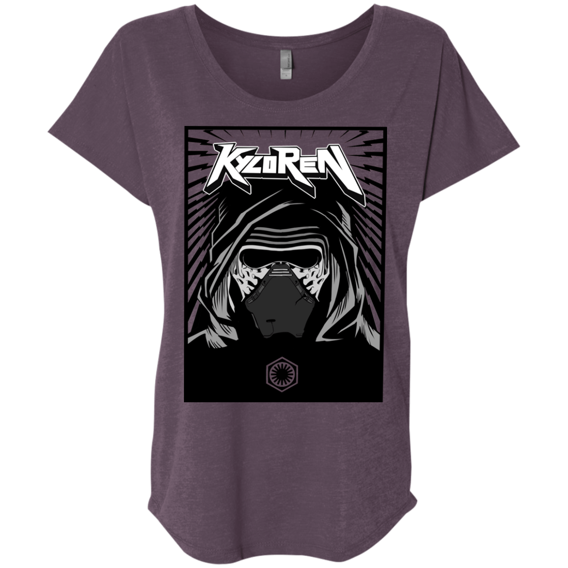 T-Shirts Vintage Purple / X-Small Kylo Rock Triblend Dolman Sleeve