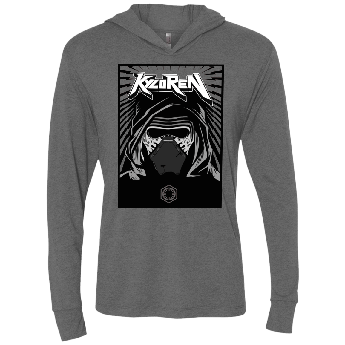 T-Shirts Premium Heather / X-Small Kylo Rock Triblend Long Sleeve Hoodie Tee