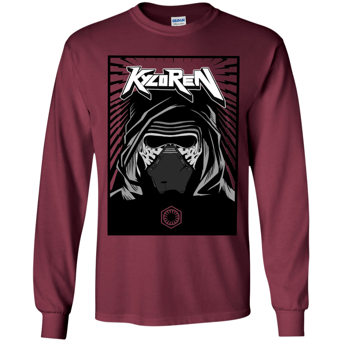 T-Shirts Maroon / YS Kylo Rock Youth Long Sleeve T-Shirt