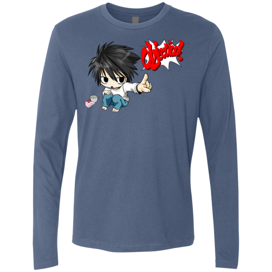 T-Shirts Indigo / Small L Objection! Men's Premium Long Sleeve