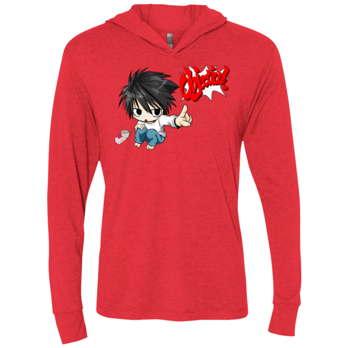 T-Shirts Vintage Red / X-Small L Objection! Triblend Long Sleeve Hoodie Tee