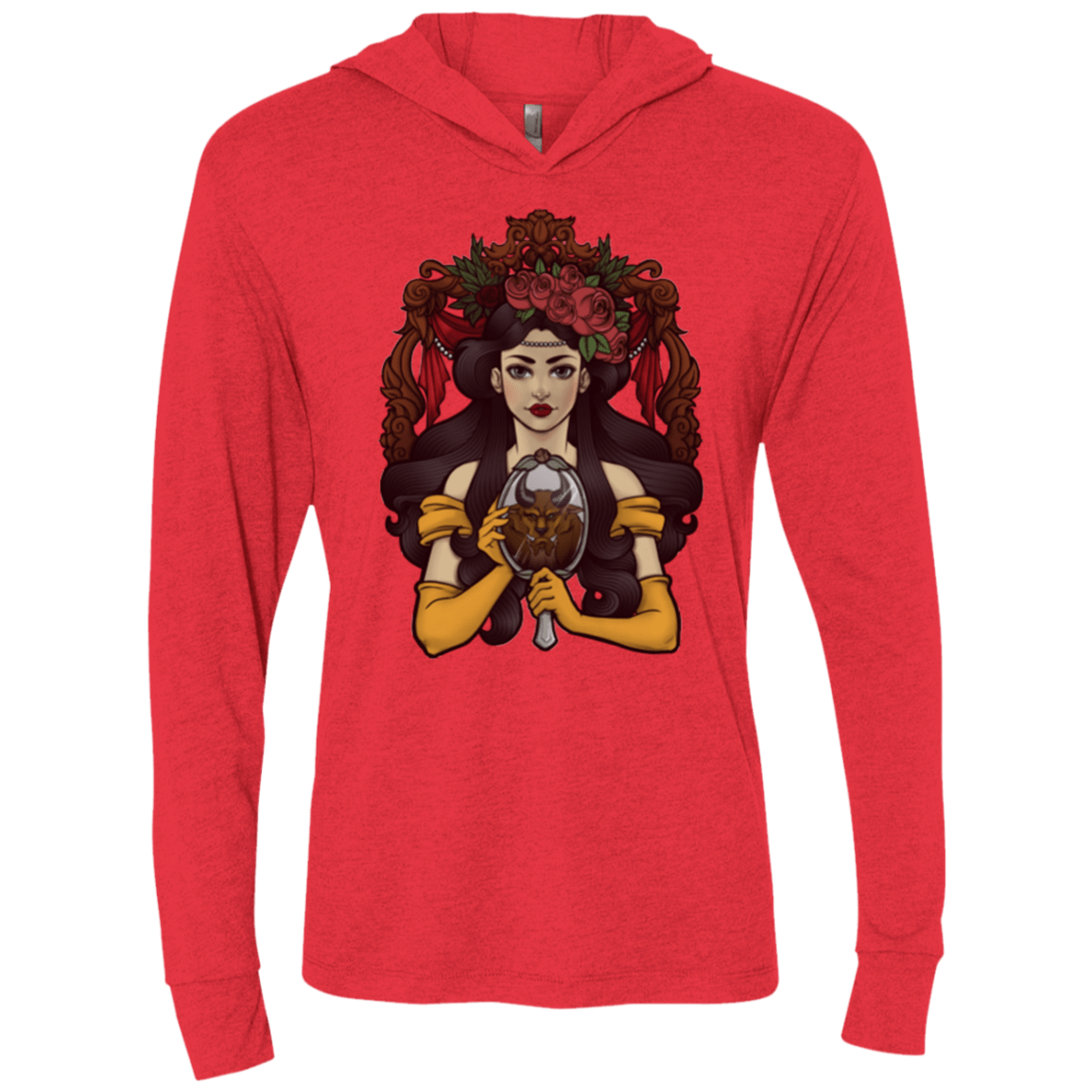 T-Shirts Vintage Red / X-Small La Bete Triblend Long Sleeve Hoodie Tee