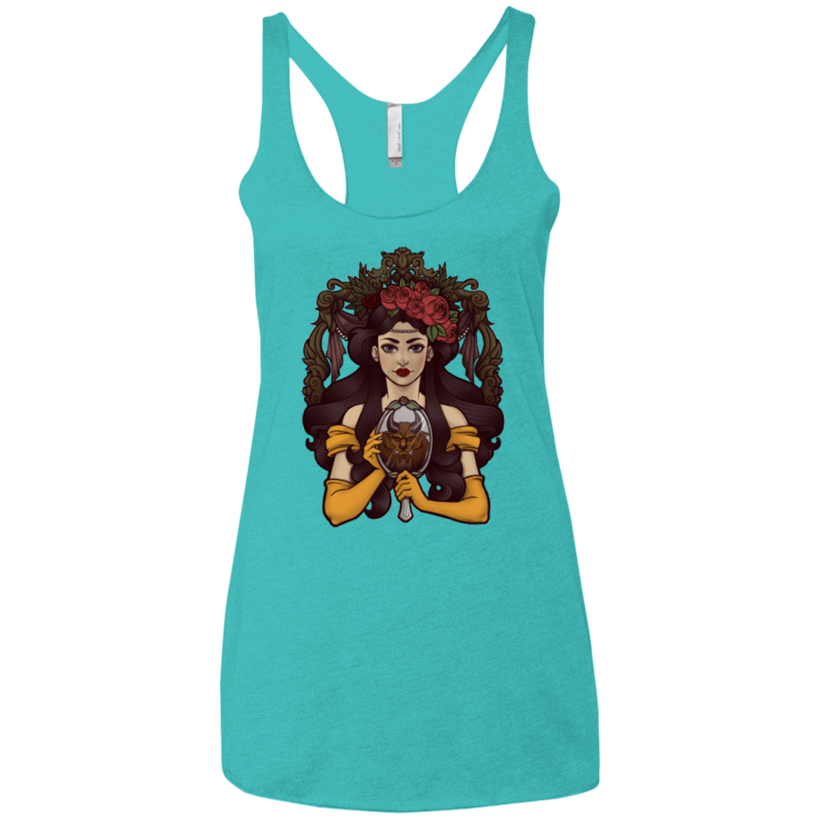 T-Shirts Tahiti Blue / X-Small La Bete Women's Triblend Racerback Tank