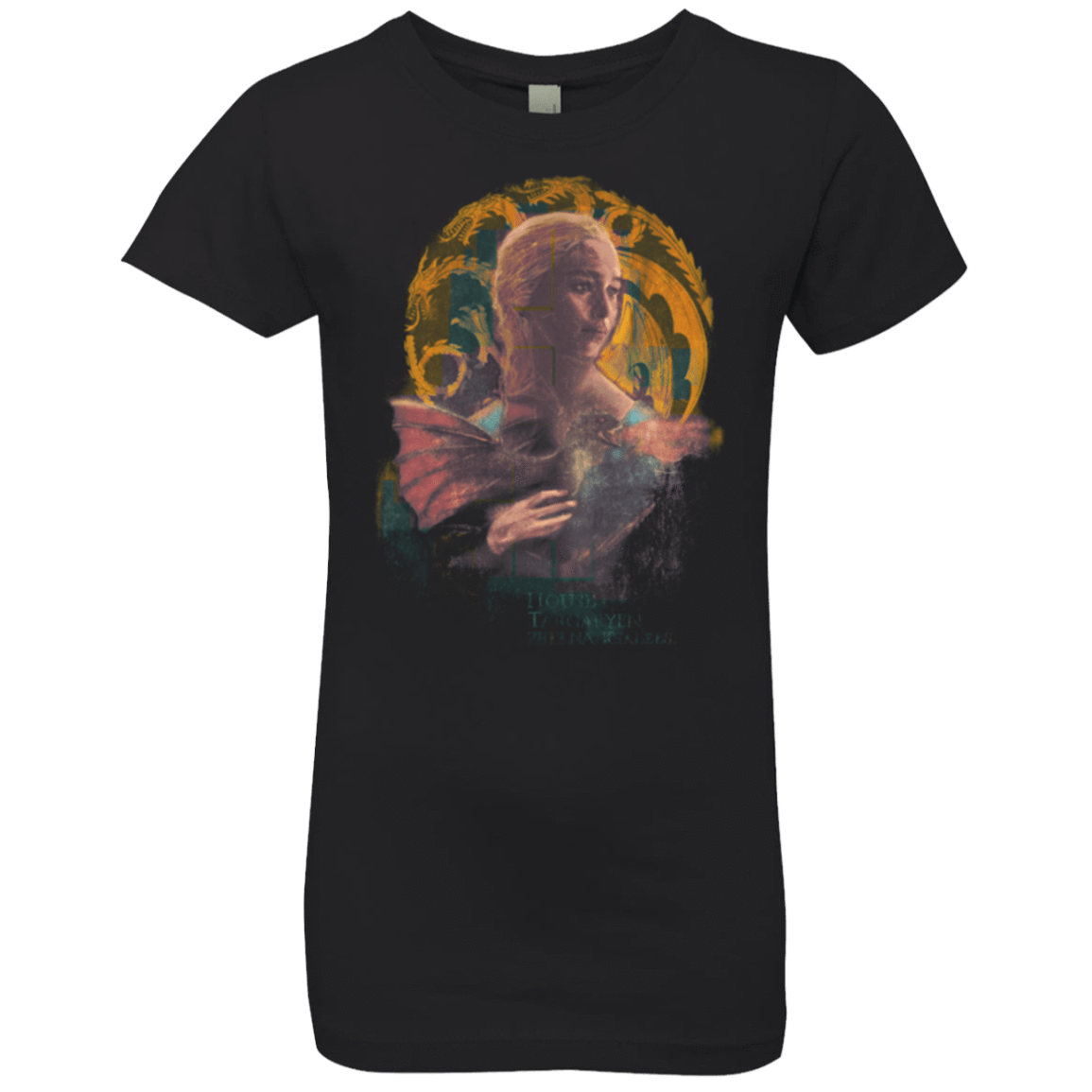 T-Shirts Black / YXS la Dame Au Dragon Girls Premium T-Shirt