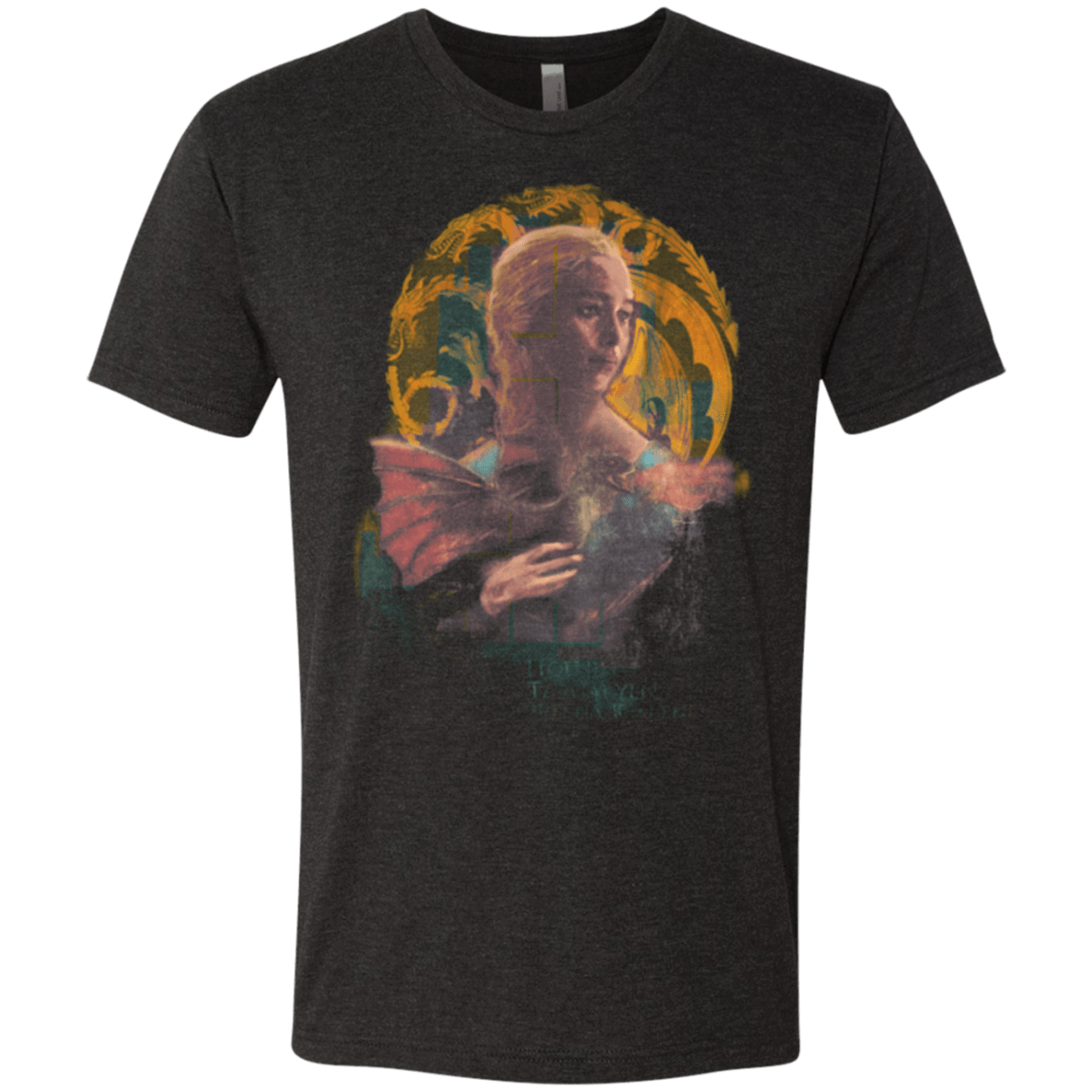 T-Shirts Vintage Black / Small la Dame Au Dragon Men's Triblend T-Shirt