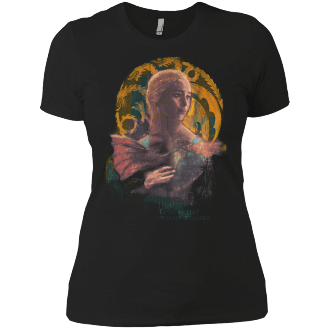 T-Shirts Black / X-Small la Dame Au Dragon Women's Premium T-Shirt