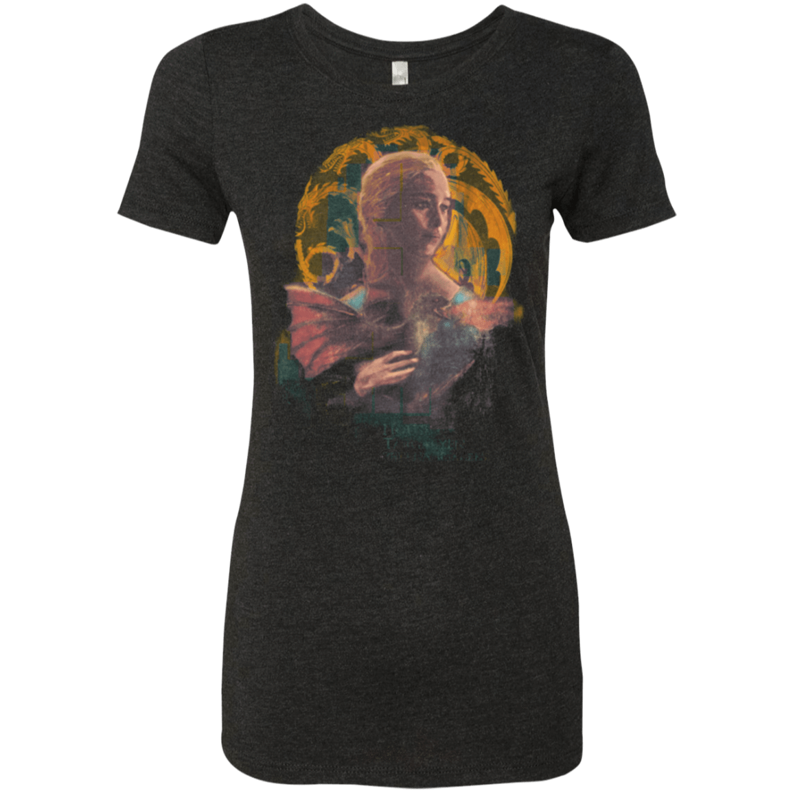 T-Shirts Vintage Black / Small la Dame Au Dragon Women's Triblend T-Shirt