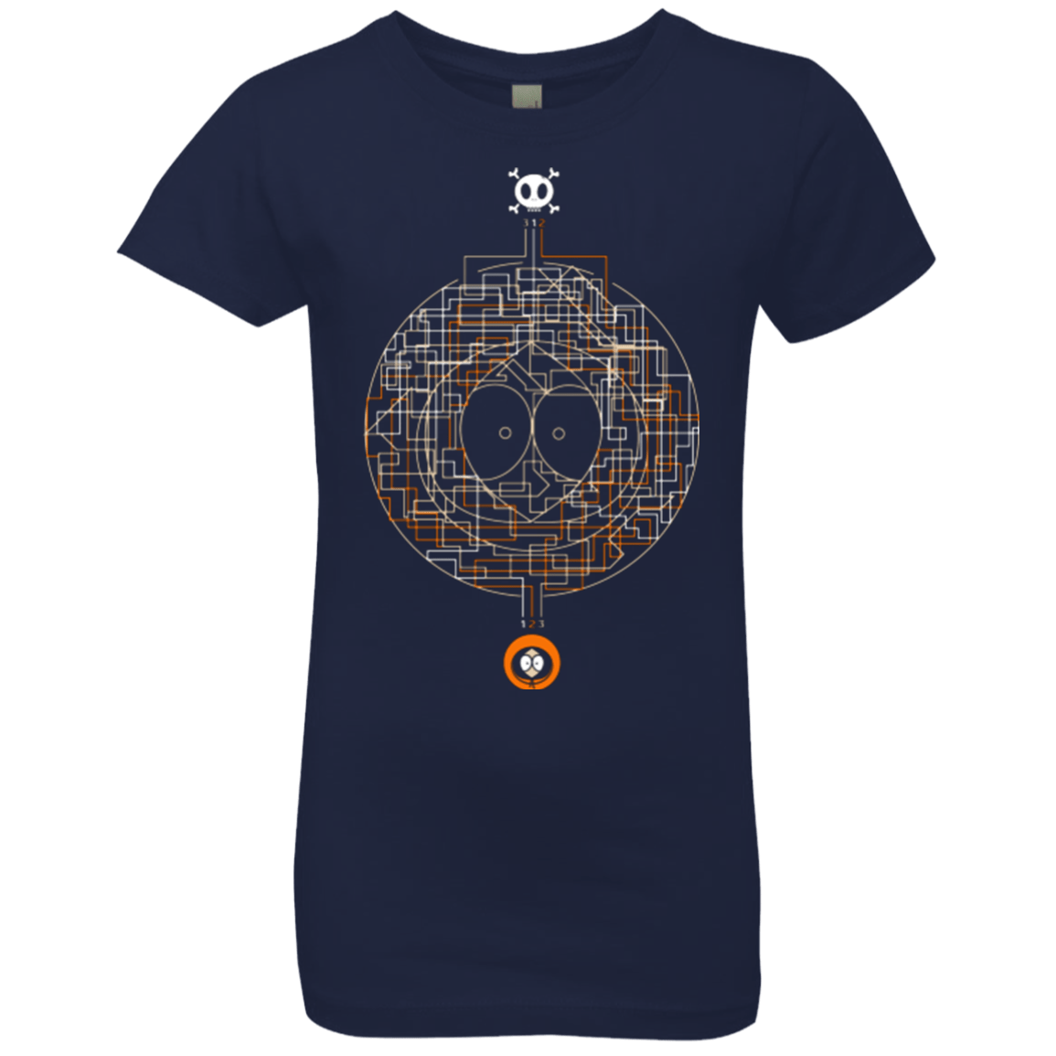 T-Shirts Midnight Navy / YXS LABYRINTH OF DEATH Girls Premium T-Shirt