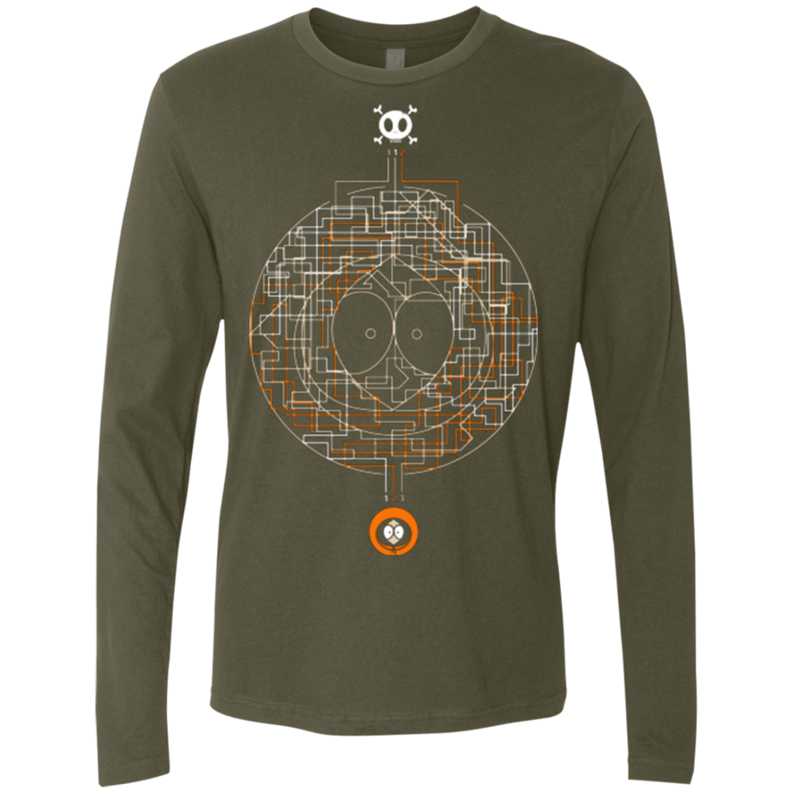 T-Shirts Military Green / Small LABYRINTH OF DEATH Men's Premium Long Sleeve