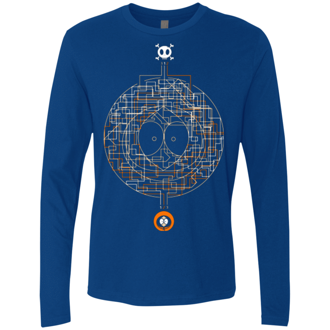 T-Shirts Royal / Small LABYRINTH OF DEATH Men's Premium Long Sleeve