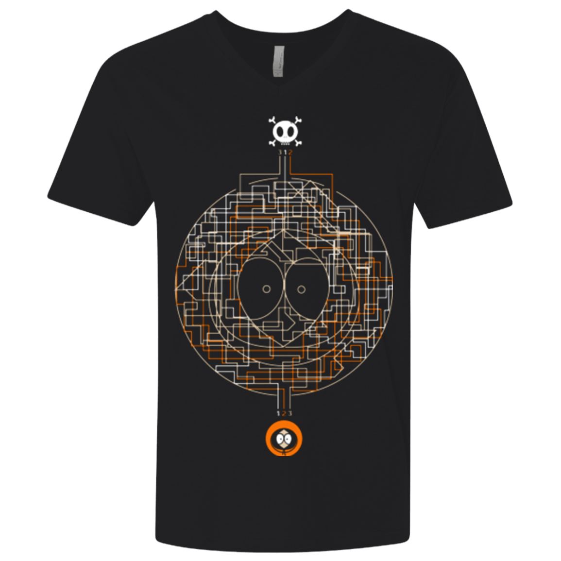 T-Shirts Black / X-Small LABYRINTH OF DEATH Men's Premium V-Neck