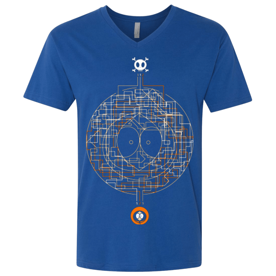 T-Shirts Royal / X-Small LABYRINTH OF DEATH Men's Premium V-Neck