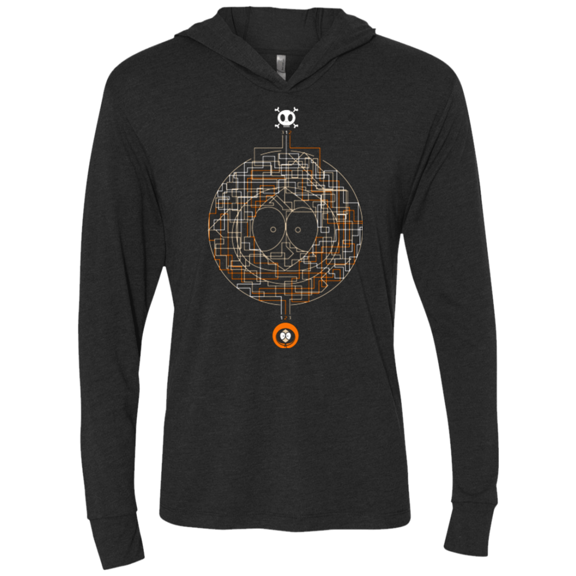 T-Shirts Vintage Black / X-Small LABYRINTH OF DEATH Triblend Long Sleeve Hoodie Tee