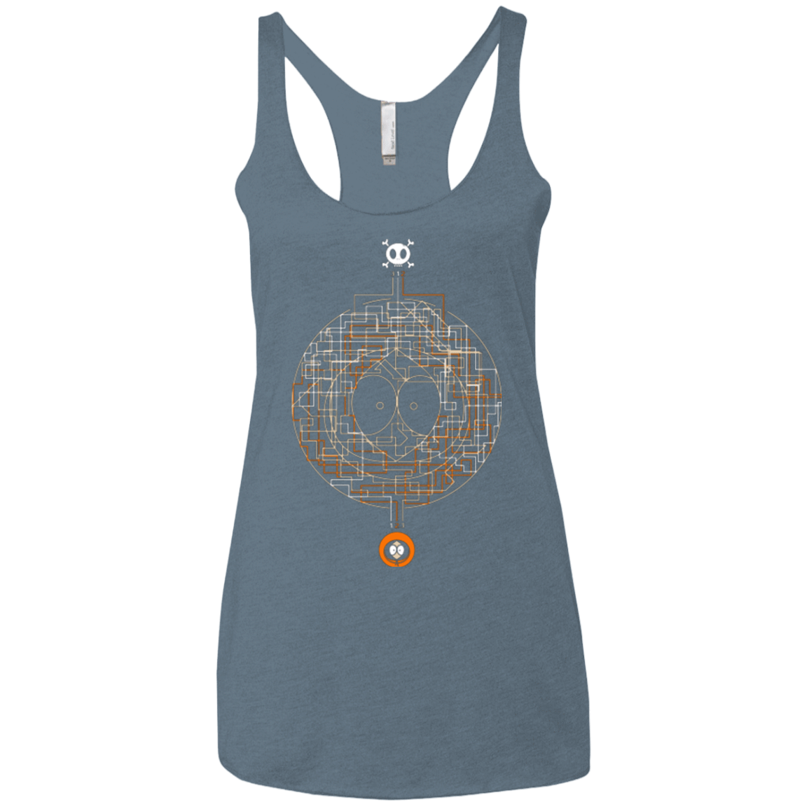 T-Shirts Indigo / X-Small LABYRINTH OF DEATH Women's Triblend Racerback Tank