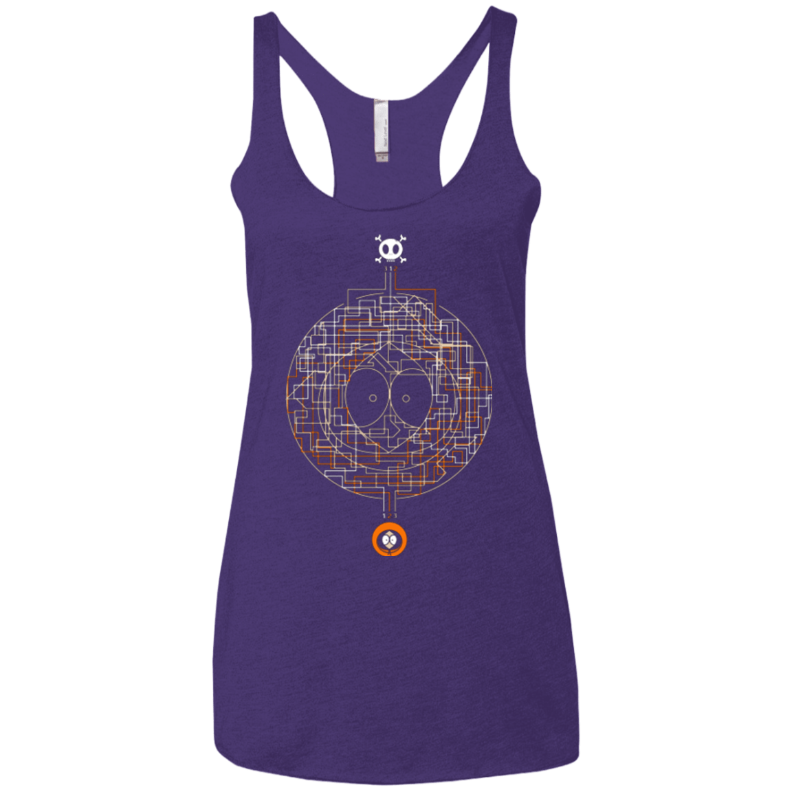 T-Shirts Purple / X-Small LABYRINTH OF DEATH Women's Triblend Racerback Tank