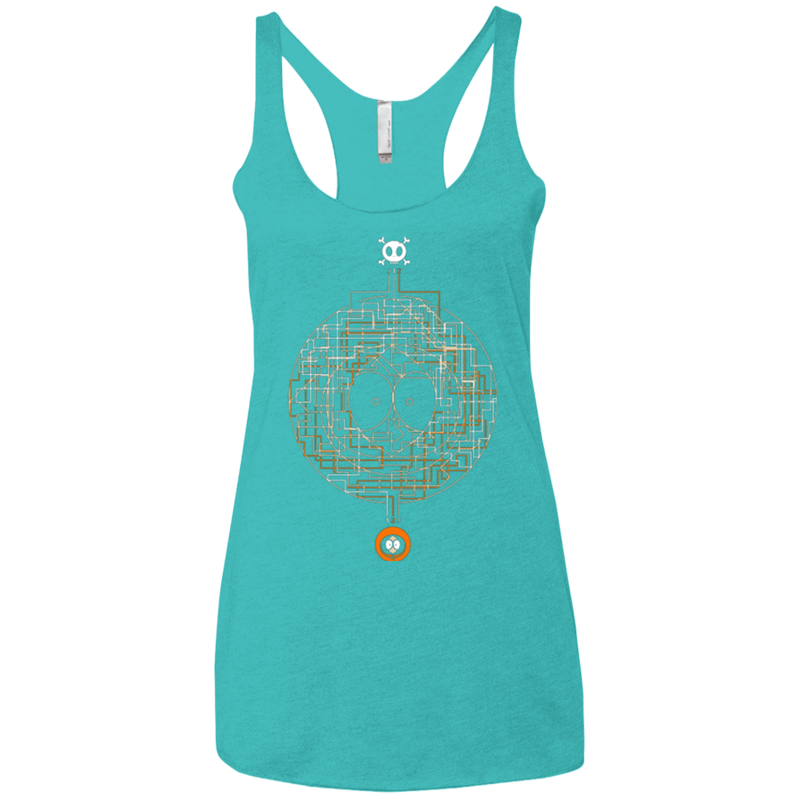 T-Shirts Tahiti Blue / X-Small LABYRINTH OF DEATH Women's Triblend Racerback Tank