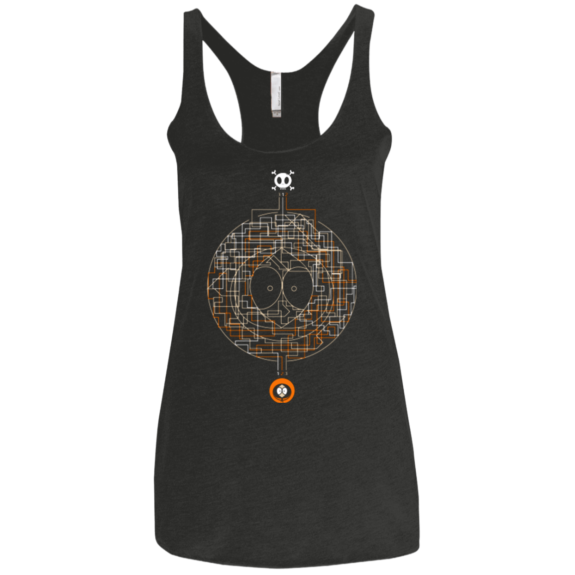 T-Shirts Vintage Black / X-Small LABYRINTH OF DEATH Women's Triblend Racerback Tank