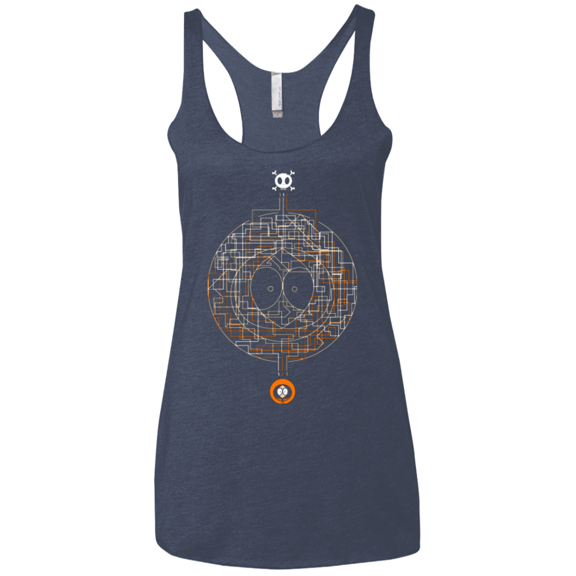 T-Shirts Vintage Navy / X-Small LABYRINTH OF DEATH Women's Triblend Racerback Tank