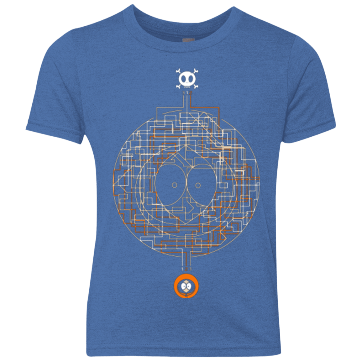 T-Shirts Vintage Royal / YXS LABYRINTH OF DEATH Youth Triblend T-Shirt