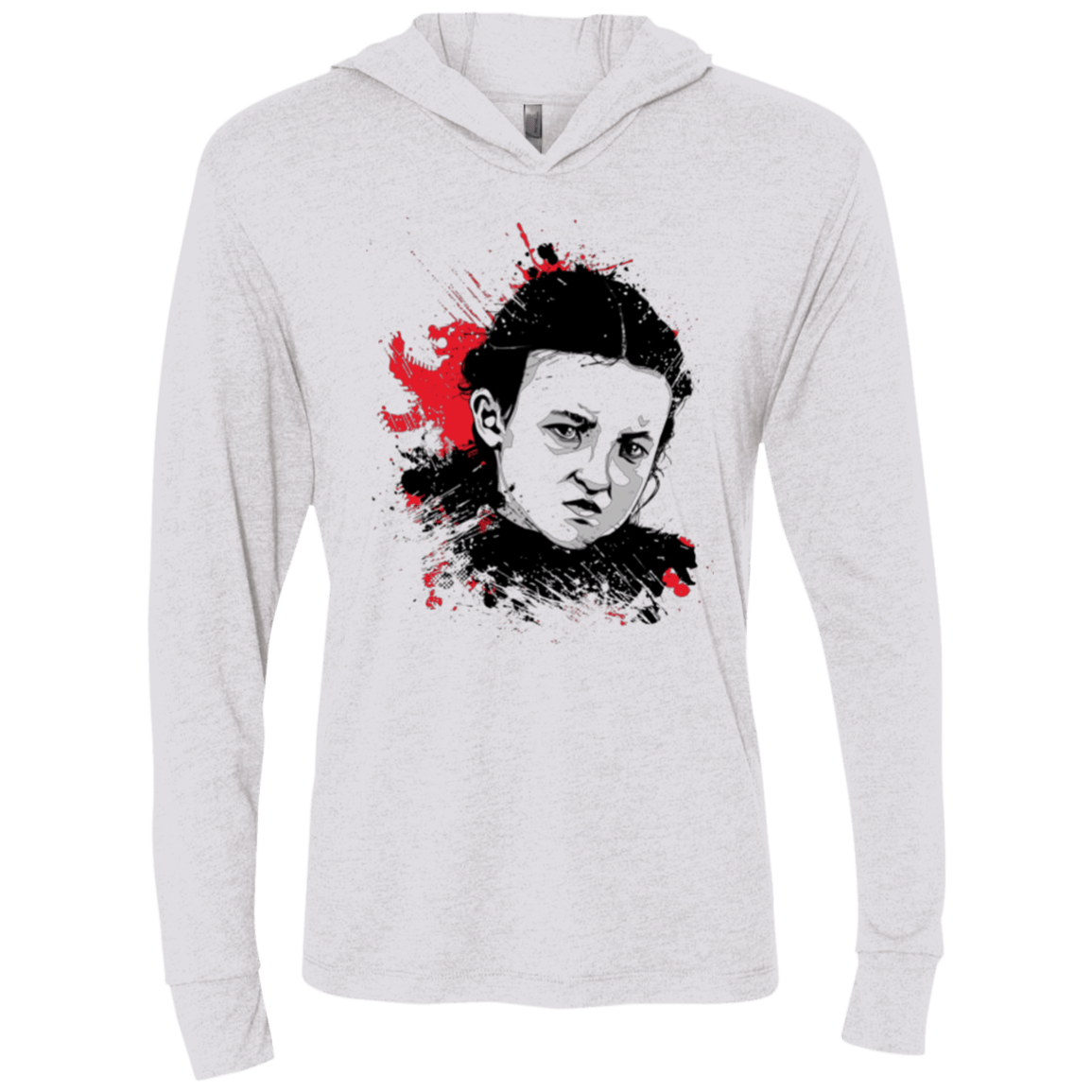 T-Shirts Heather White / X-Small LADY MORMONT Triblend Long Sleeve Hoodie Tee