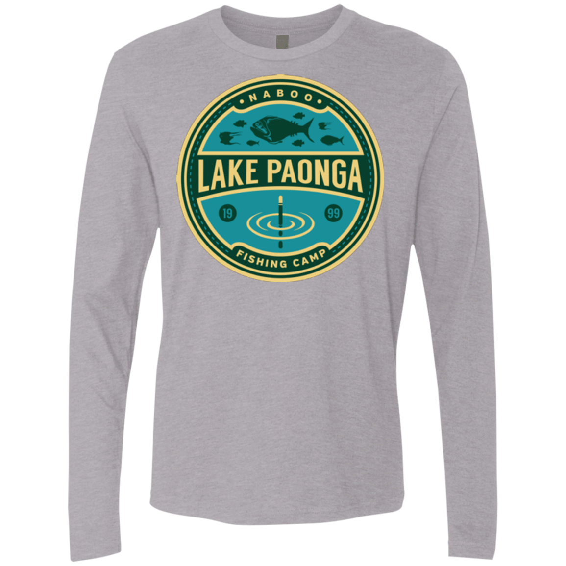 T-Shirts Heather Grey / Small Lake Paonga Fishing Camp Men's Premium Long Sleeve