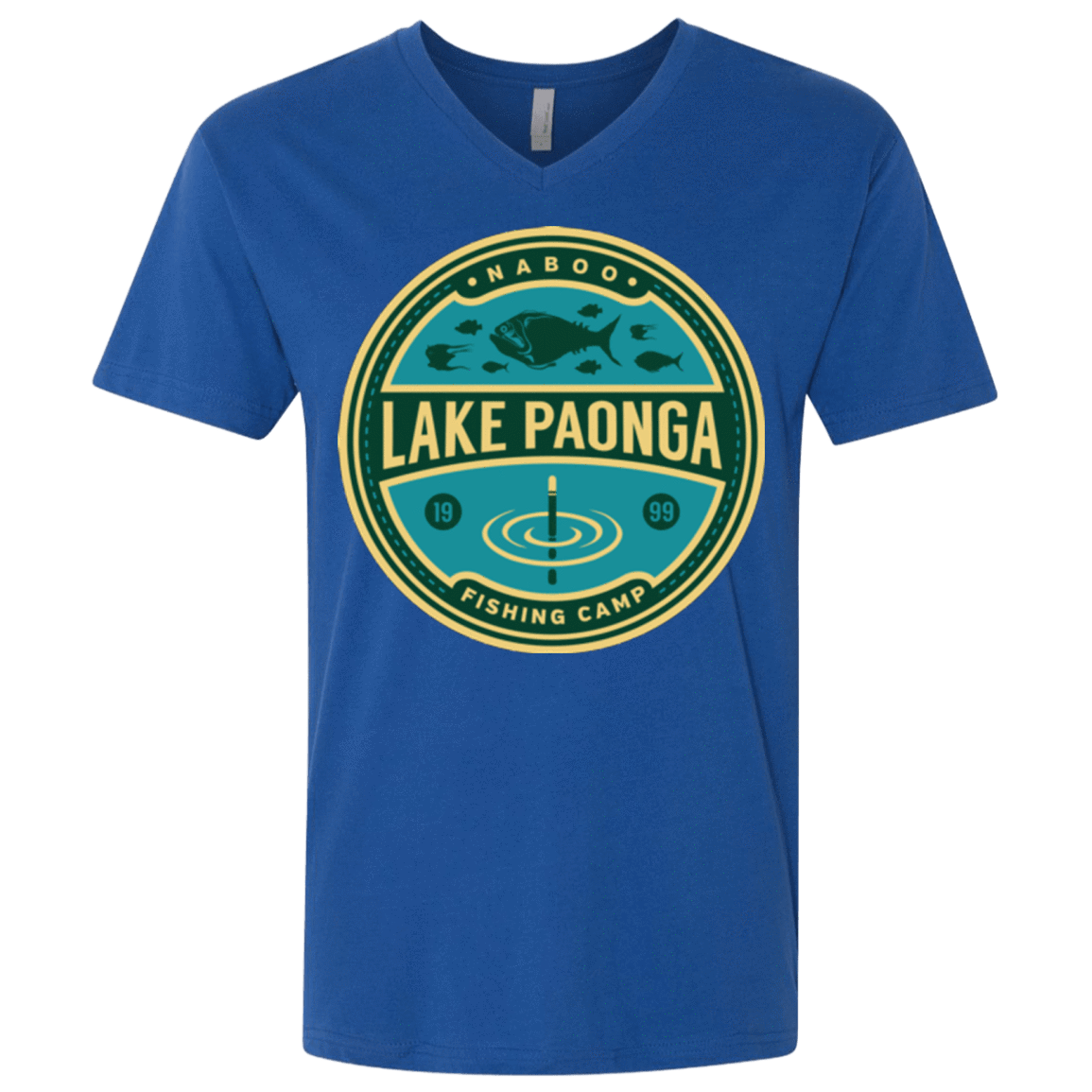 T-Shirts Royal / X-Small Lake Paonga Fishing Camp Men's Premium V-Neck