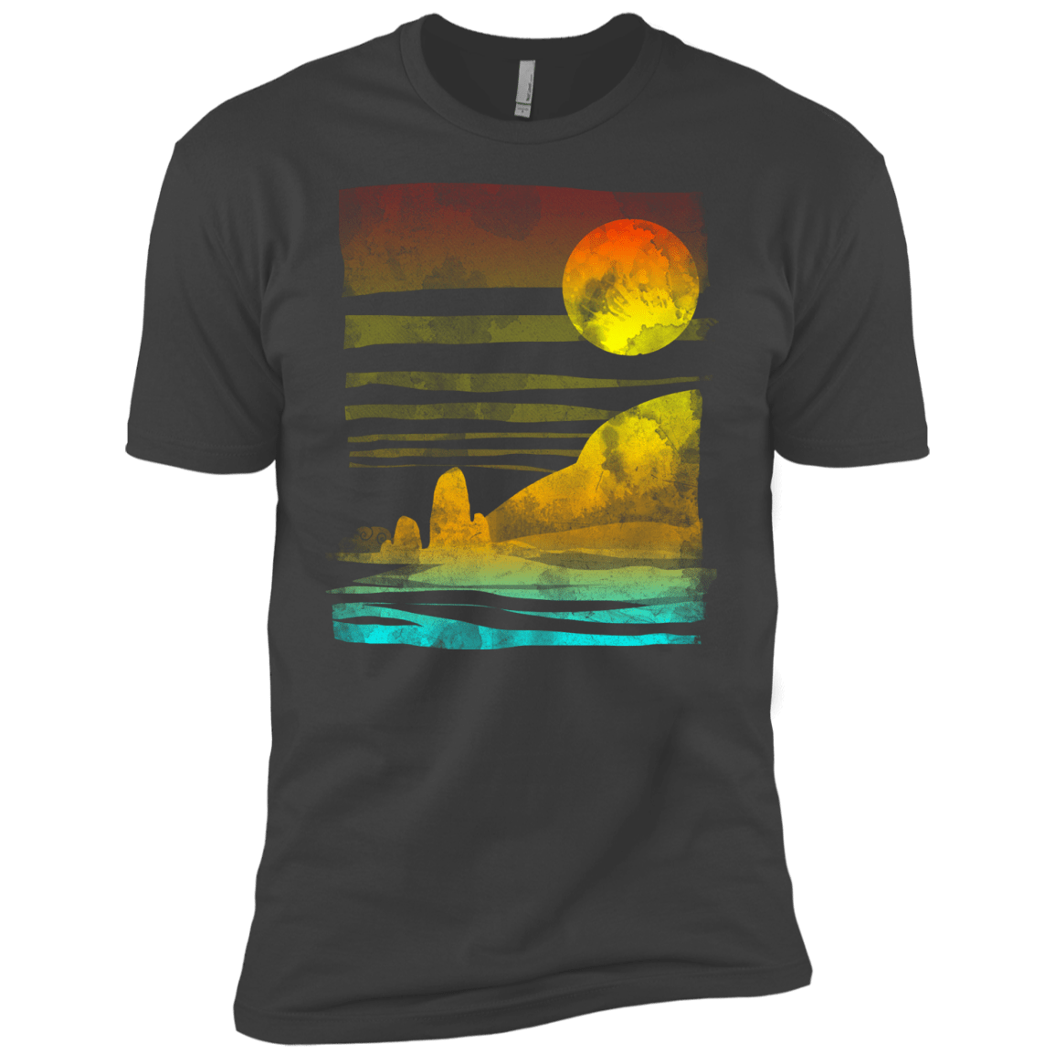 T-Shirts Heavy Metal / YXS Landscape Painted With Tea Boys Premium T-Shirt