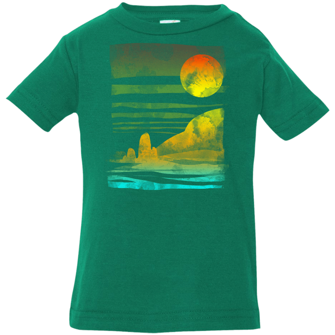 T-Shirts Kelly / 6 Months Landscape Painted With Tea Infant Premium T-Shirt