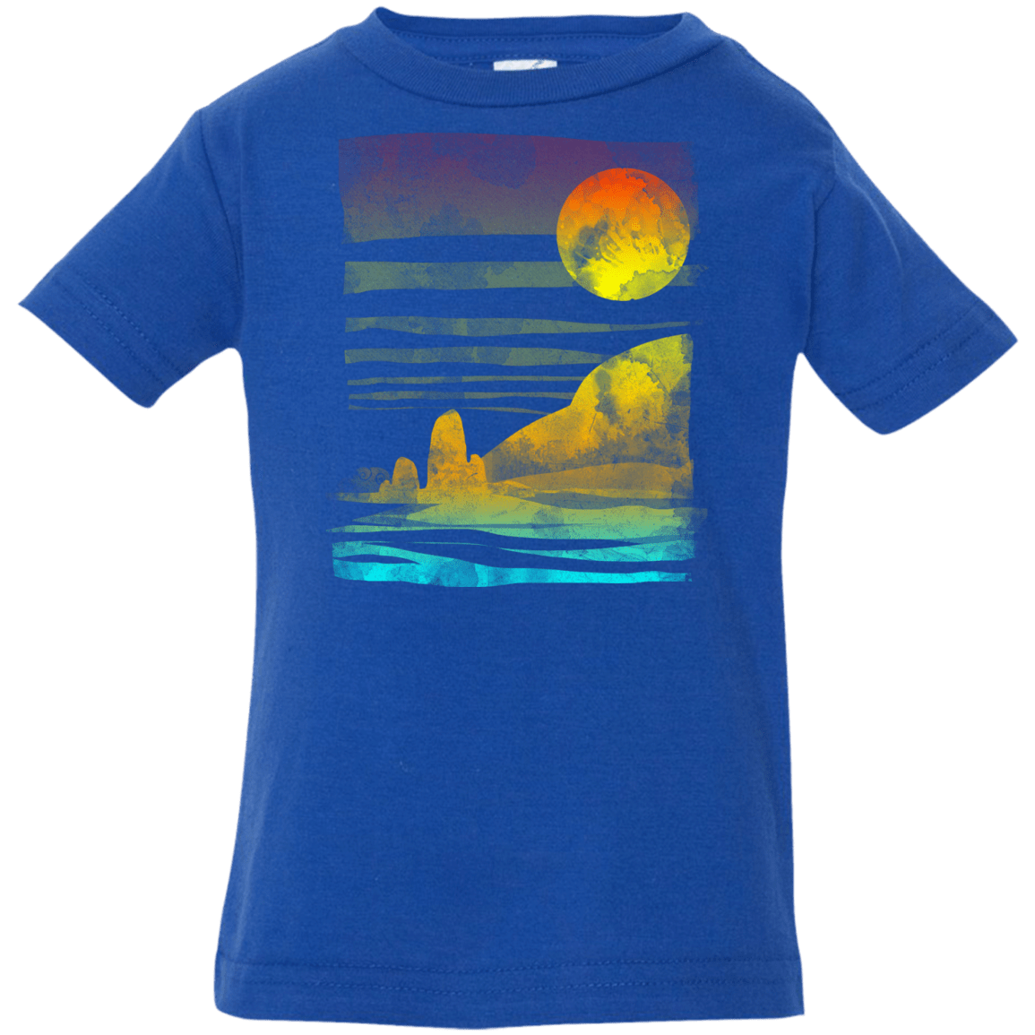 T-Shirts Royal / 6 Months Landscape Painted With Tea Infant Premium T-Shirt