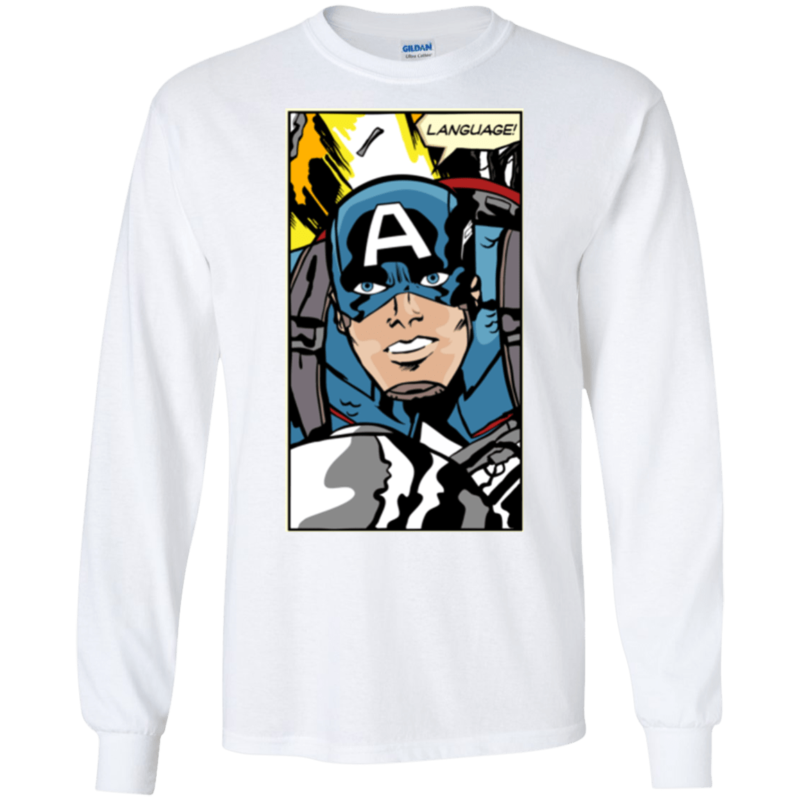 T-Shirts White / S Language Men's Long Sleeve T-Shirt