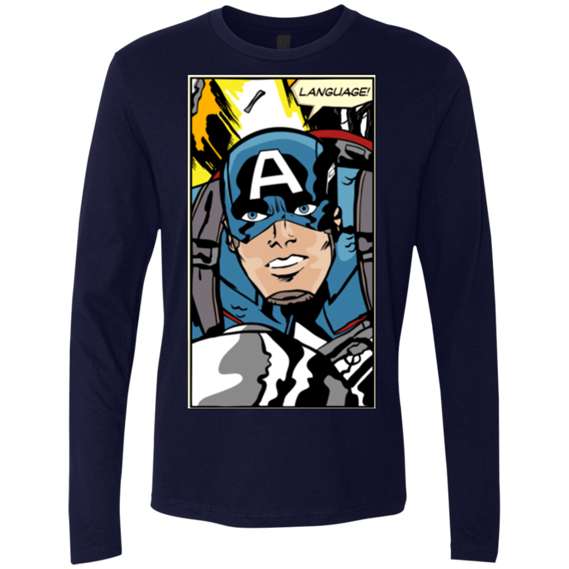 T-Shirts Midnight Navy / S Language Men's Premium Long Sleeve