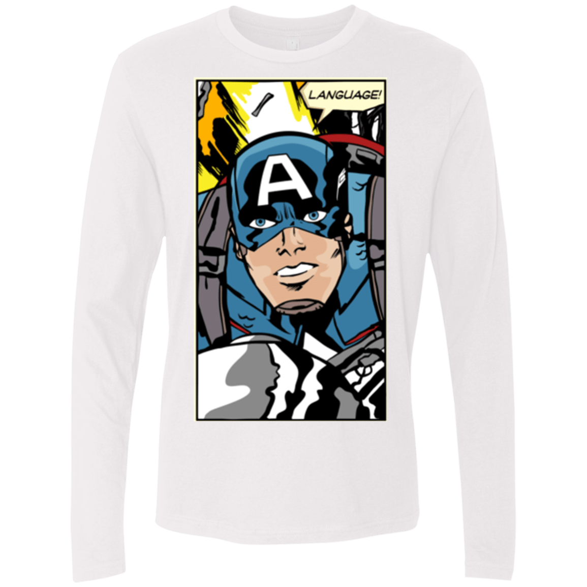 T-Shirts White / S Language Men's Premium Long Sleeve