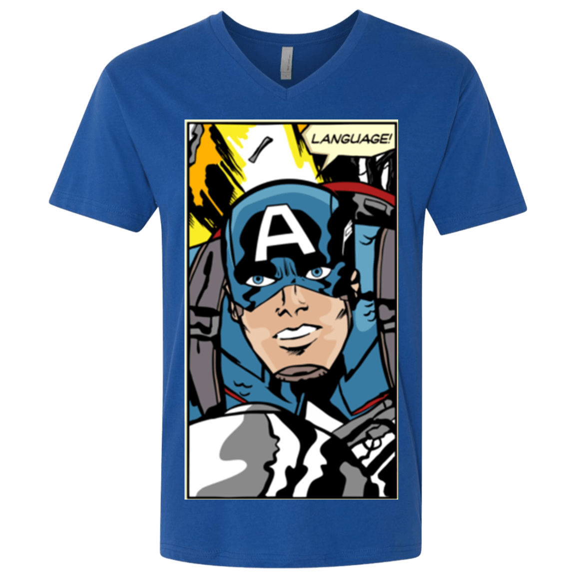 T-Shirts Royal / X-Small Language Men's Premium V-Neck